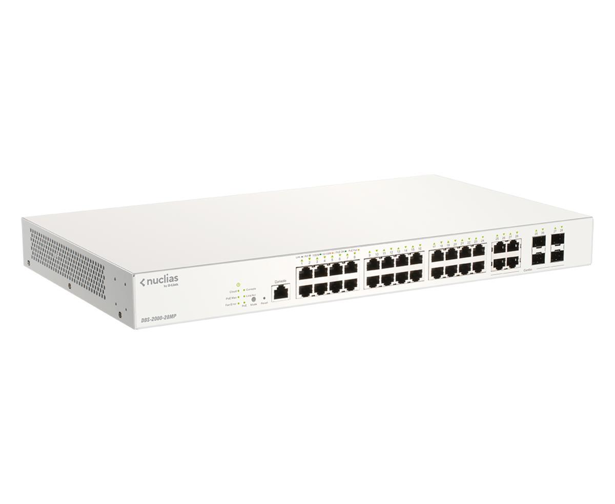 Switch Nuclias Dbs-2000-28mpe 28-port Cloud Managed 370w Poe