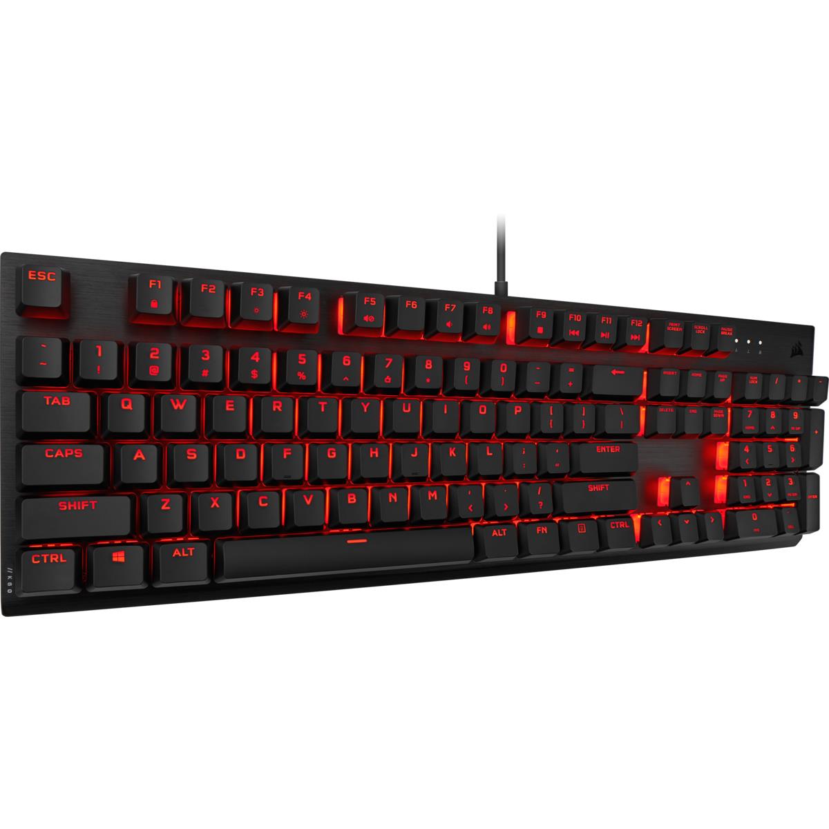 K60 PRO Mechanical Gaming Keyboard  Backlit Red LED  CHERRY VIOLA  Black QWERTY