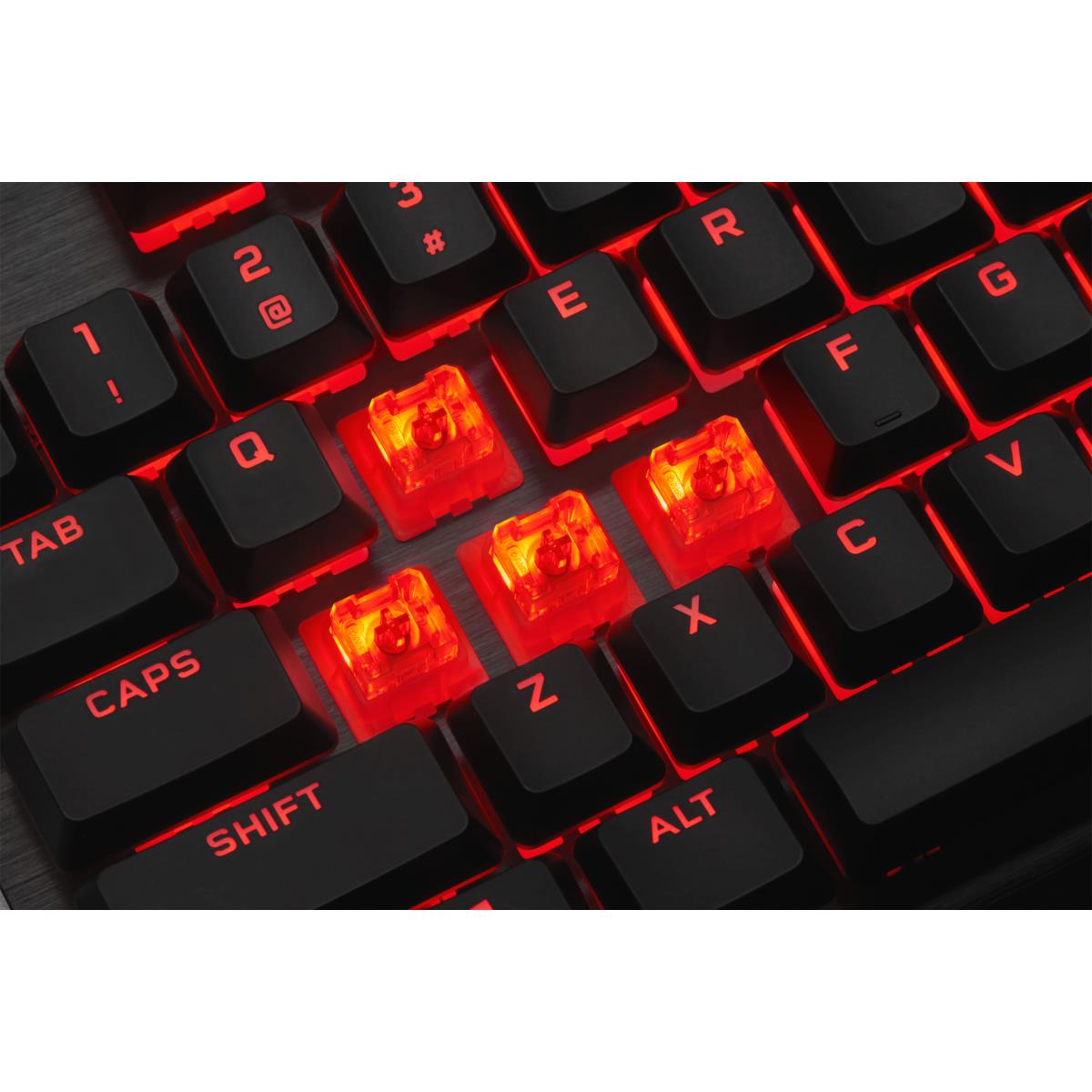 K60 PRO Mechanical Gaming Keyboard  Backlit Red LED  CHERRY VIOLA  Black QWERTY