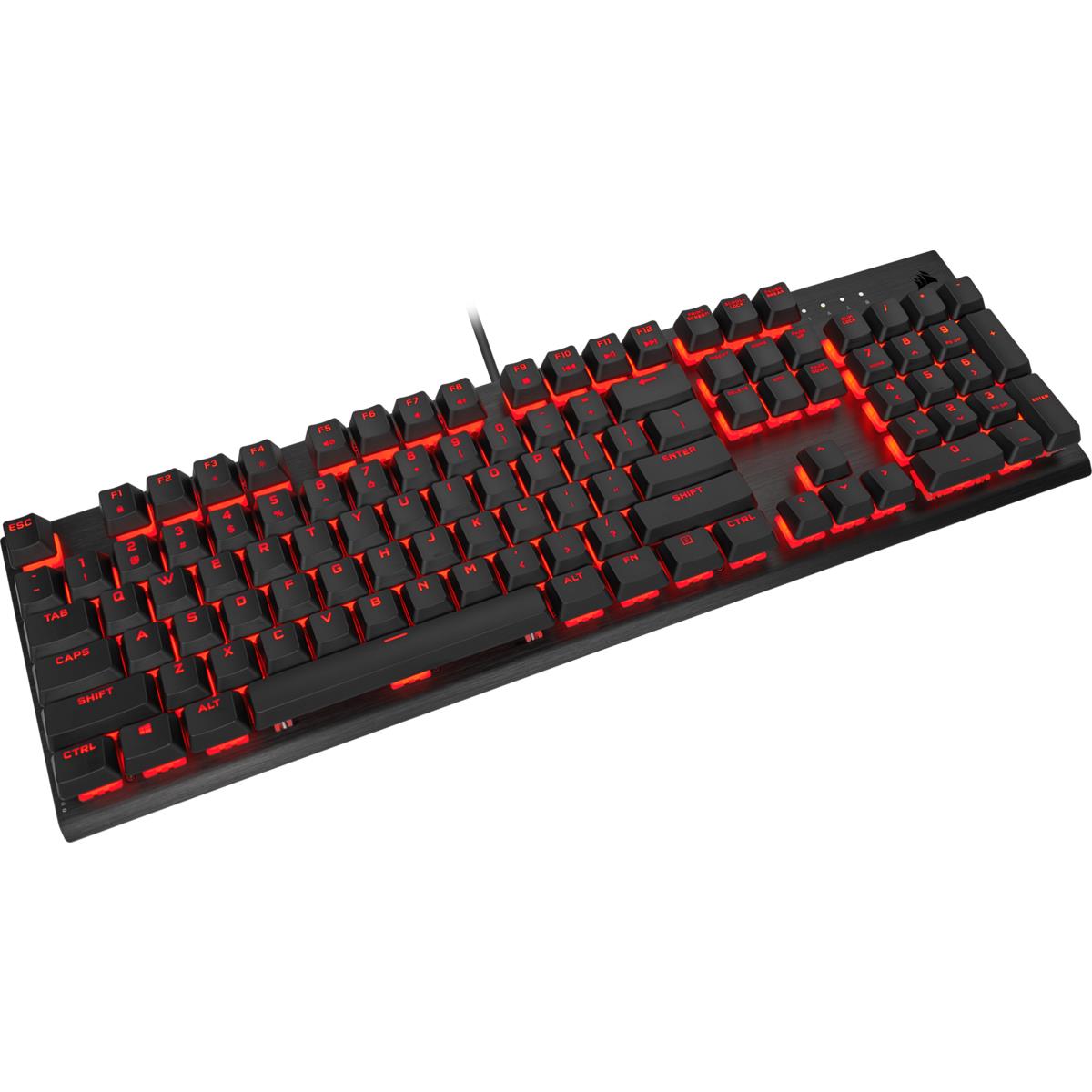 K60 PRO Mechanical Gaming Keyboard  Backlit Red LED  CHERRY VIOLA  Black QWERTY