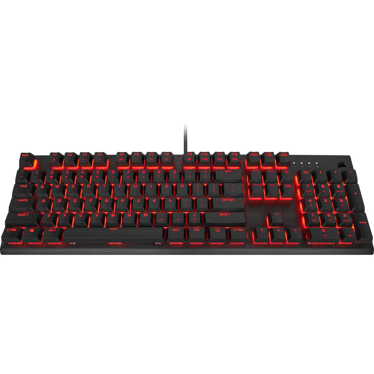 K60 PRO Mechanical Gaming Keyboard  Backlit Red LED  CHERRY VIOLA  Black QWERTY
