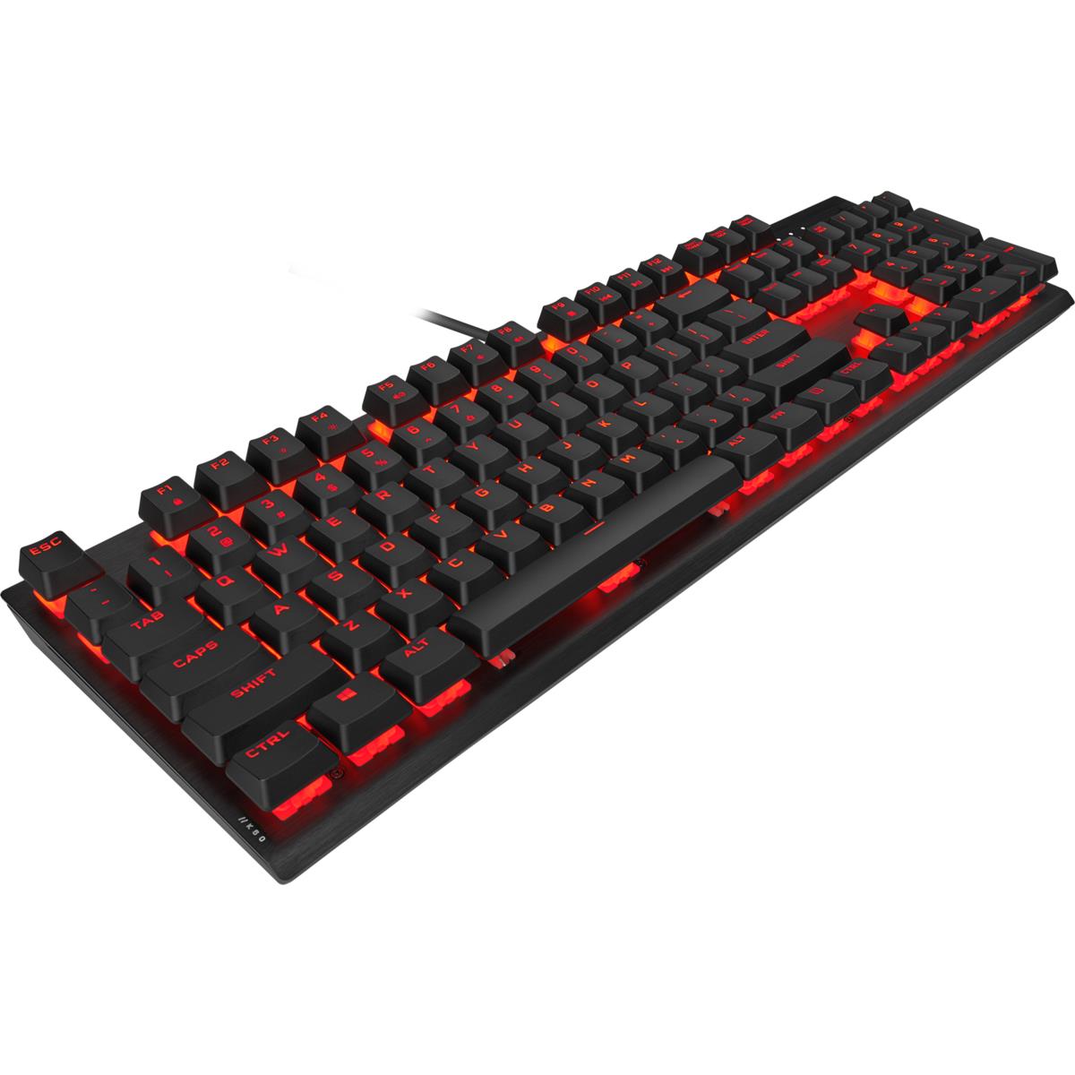K60 PRO Mechanical Gaming Keyboard  Backlit Red LED  CHERRY VIOLA  Black QWERTY