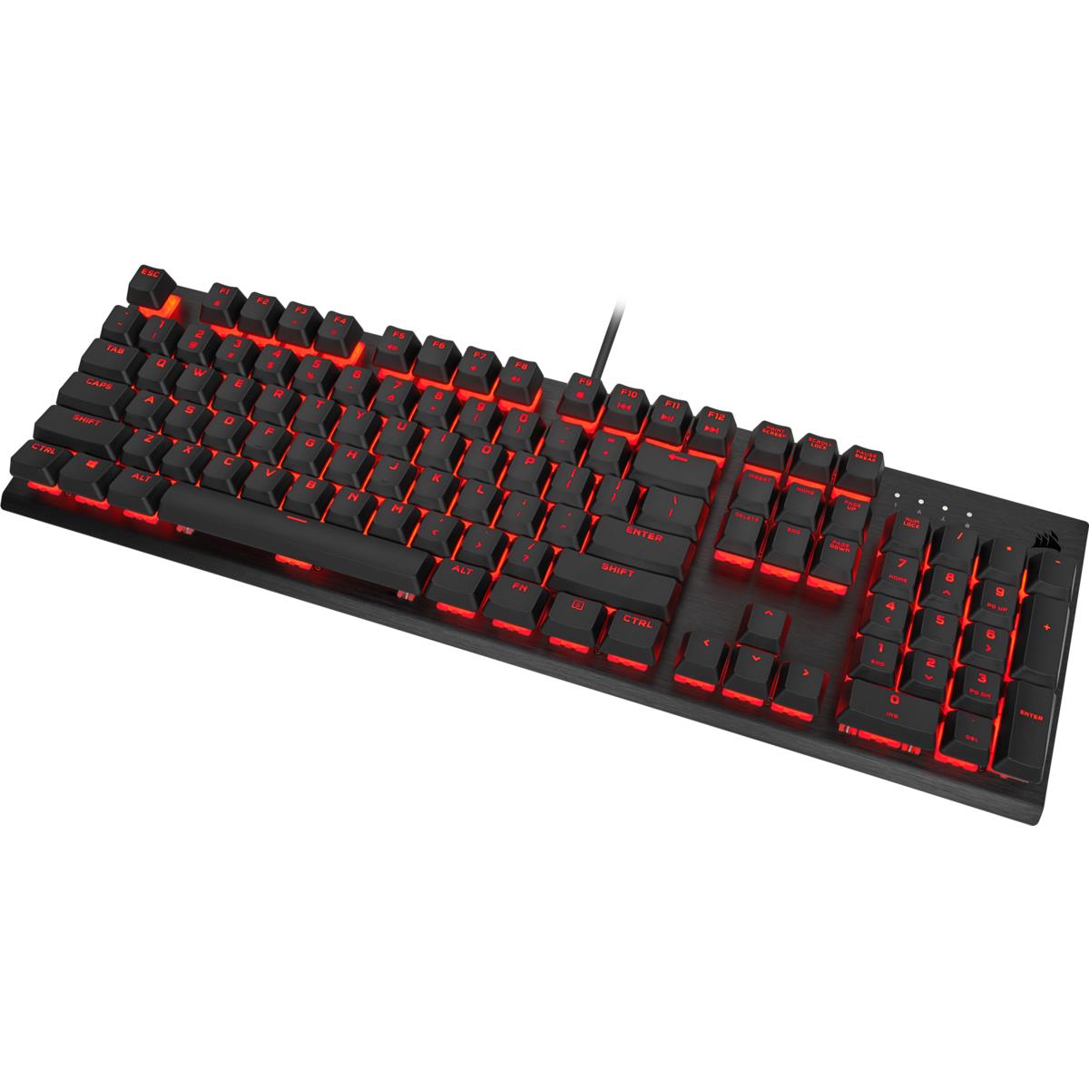 K60 PRO Mechanical Gaming Keyboard  Backlit Red LED  CHERRY VIOLA  Black QWERTY