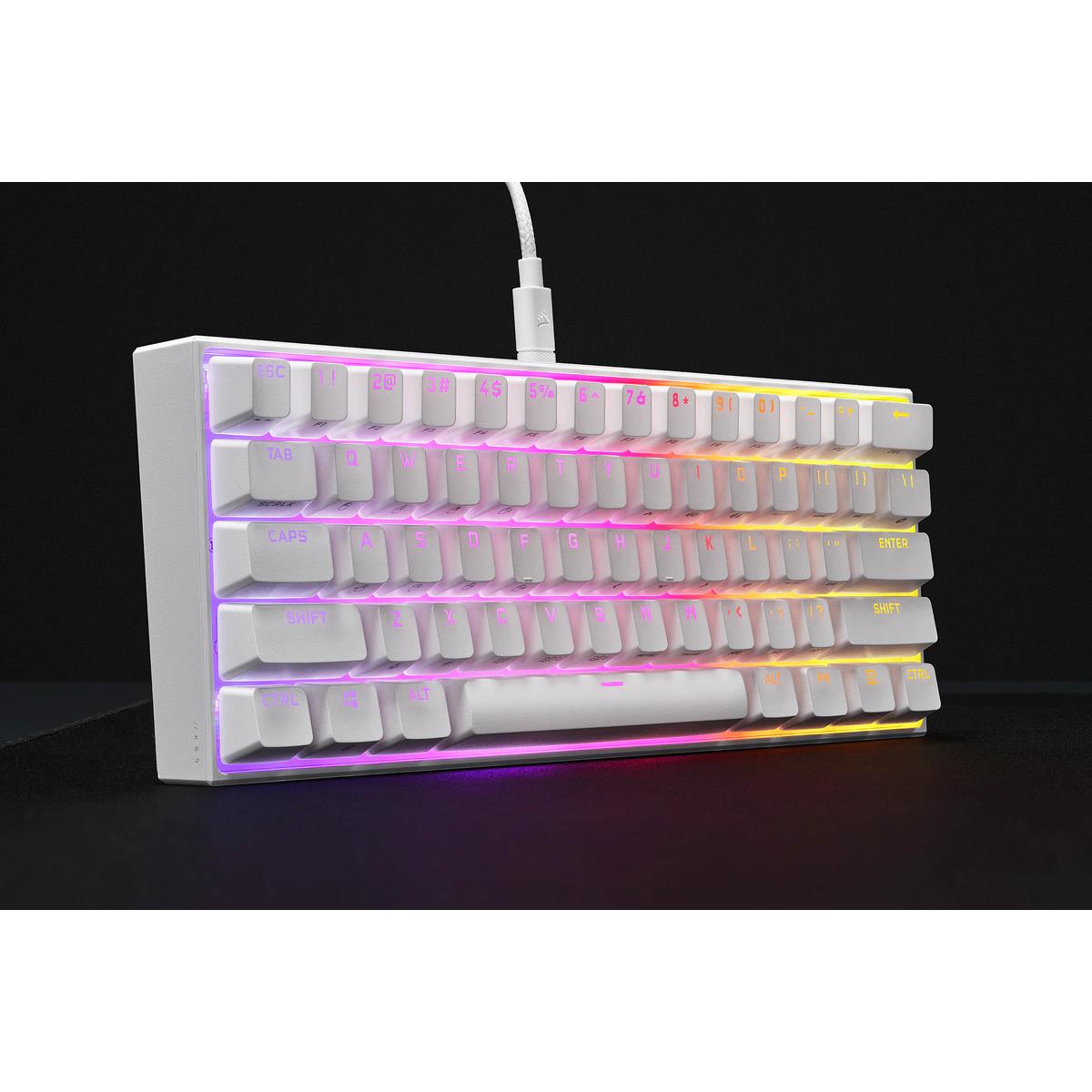 K65 RGB Mini 60% Cherry mx Red - Wit QWERTY