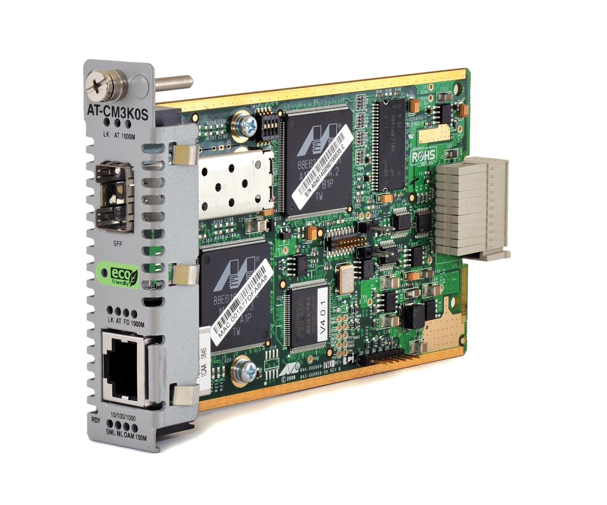 At-cm3k0s 10/10/1000t To 100/1000x Sfp Converteon Media & Rate Converter Line Card Oam & Jumbo Frame