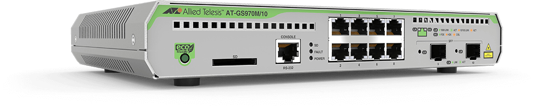 L3 Switch With 8 X 10/100/1000T Ports And  2 X 100/1000x SFP Ports