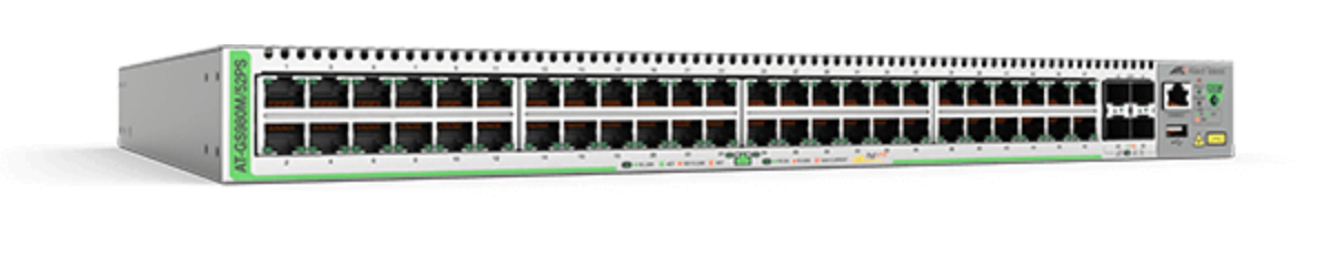 48-port 10/100/1000T PoE+ 4 - port 100/1000X SFP Gigabit Ethernet Managed switch1 Fixed AC power supp