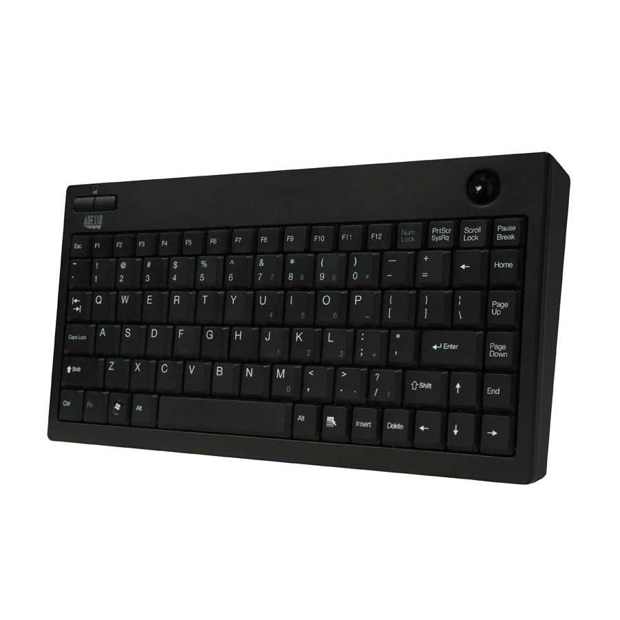 2.4GHz Rf Mini Wireless Optica Ltrackball Black 12 Channels Qwerty Us