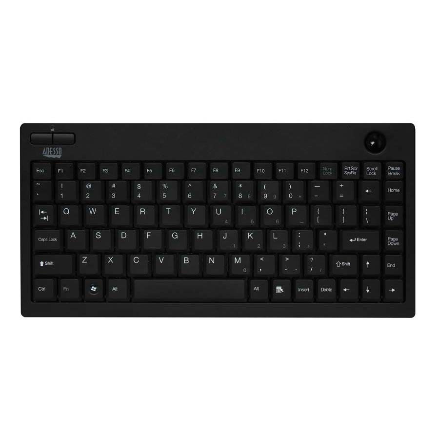 2.4GHz Rf Mini Wireless Optica Ltrackball Black 12 Channels Qwerty Us