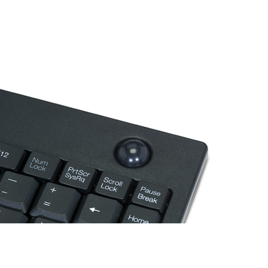 2.4GHz Rf Mini Wireless Optica Ltrackball Black 12 Channels Qwerty Us
