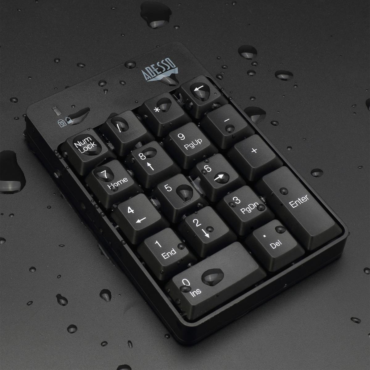 Wireless Spill Resistant 18-key Numeric Keypad 2.4GHz USB