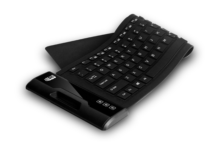 Akb-232ub Antimicrobial Waterproof Flex Keyboard USB - Black - Qwerty Us