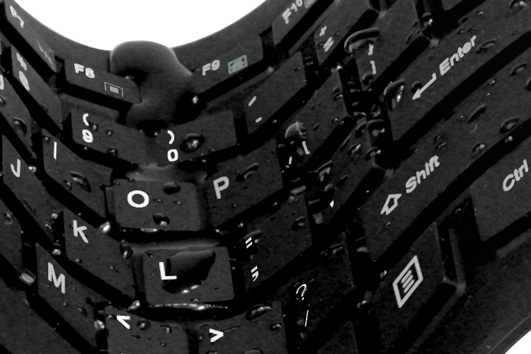 Akb-232ub Antimicrobial Waterproof Flex Keyboard USB - Black - Qwerty Us