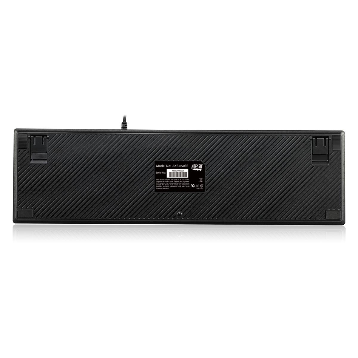 Adesso Easytouch 650eb RGB Keyboard USB Qwerty Us English Black