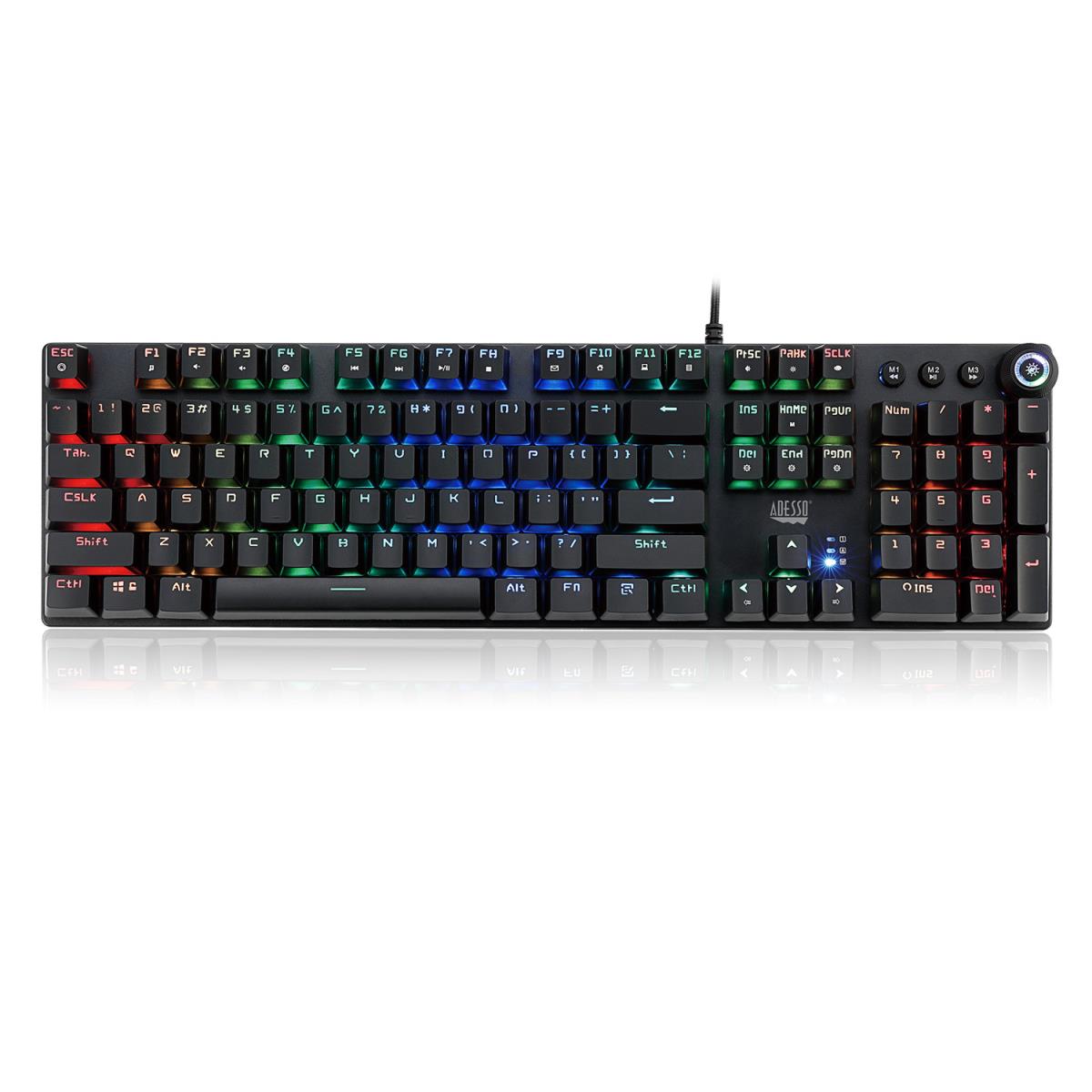 Adesso Easytouch 650eb RGB Keyboard USB Qwerty Us English Black