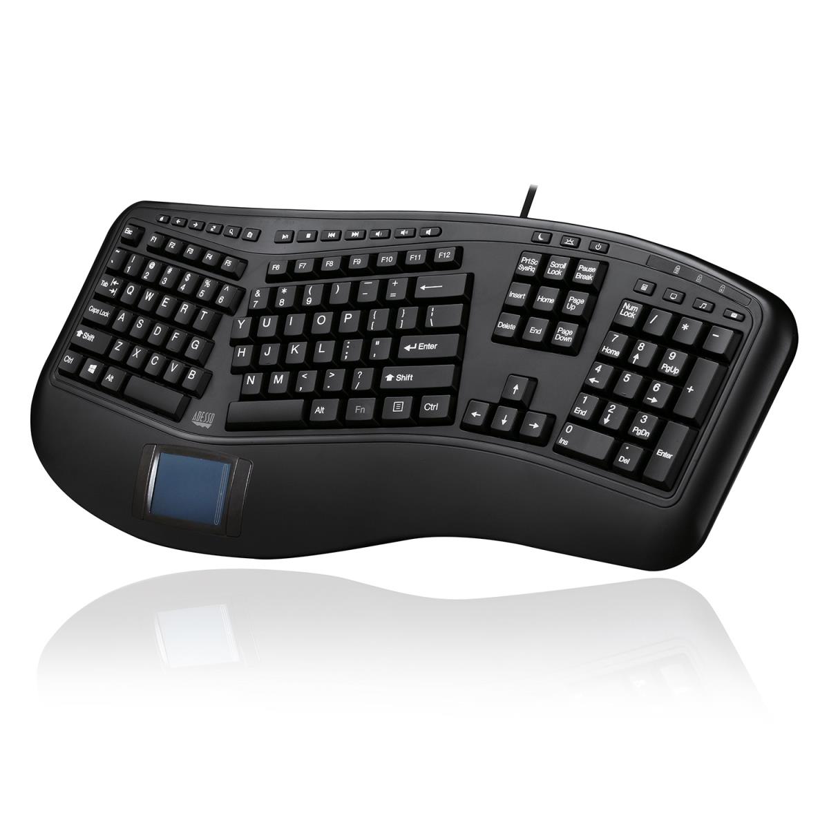 Akb-450ub Ergonomic Split Desktop Touchpad Keyboard