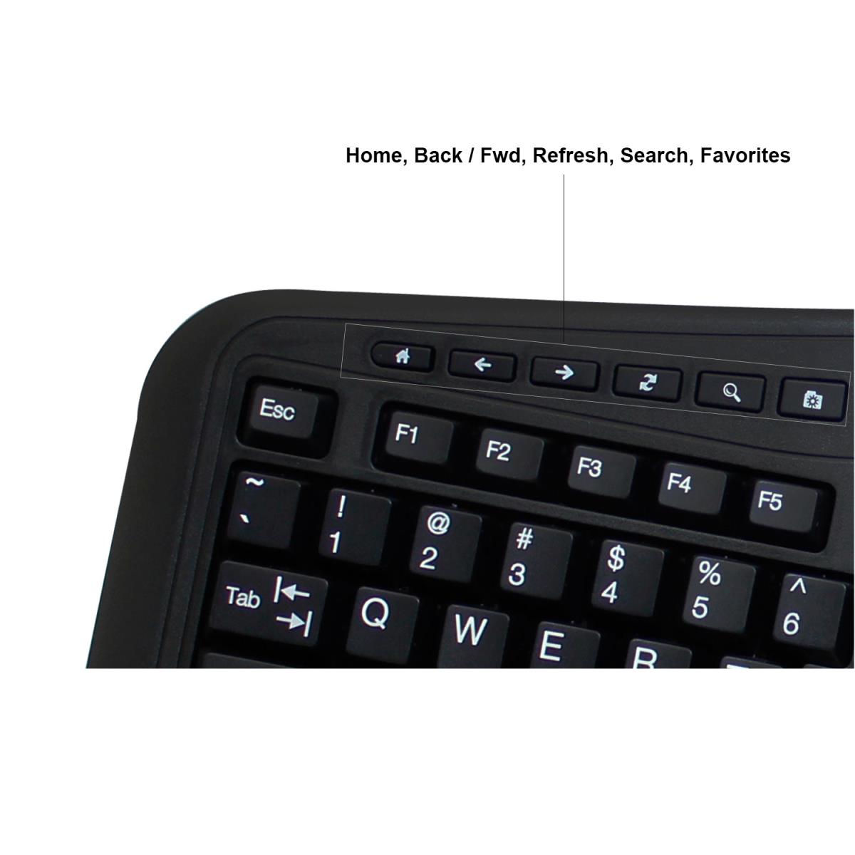 Akb-450ub Ergonomic Split Desktop Touchpad Keyboard