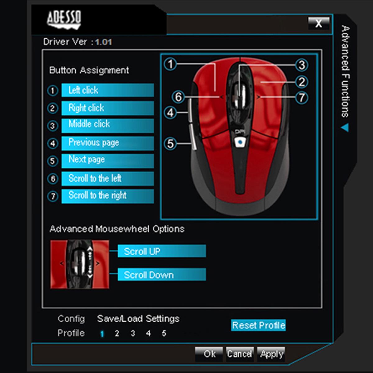 Imouse S60r Wireless 5 Buttons 4 Way Scroll Programable Mini Mouse (red)