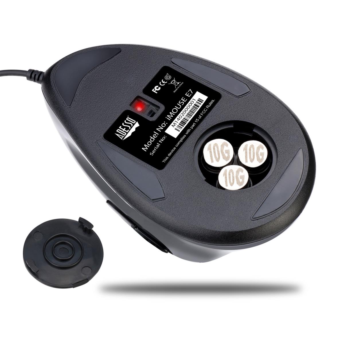 Imouse E7 Left-handed Vertical Ergonomic Programable Gaming Mouse With Adjustable Weight