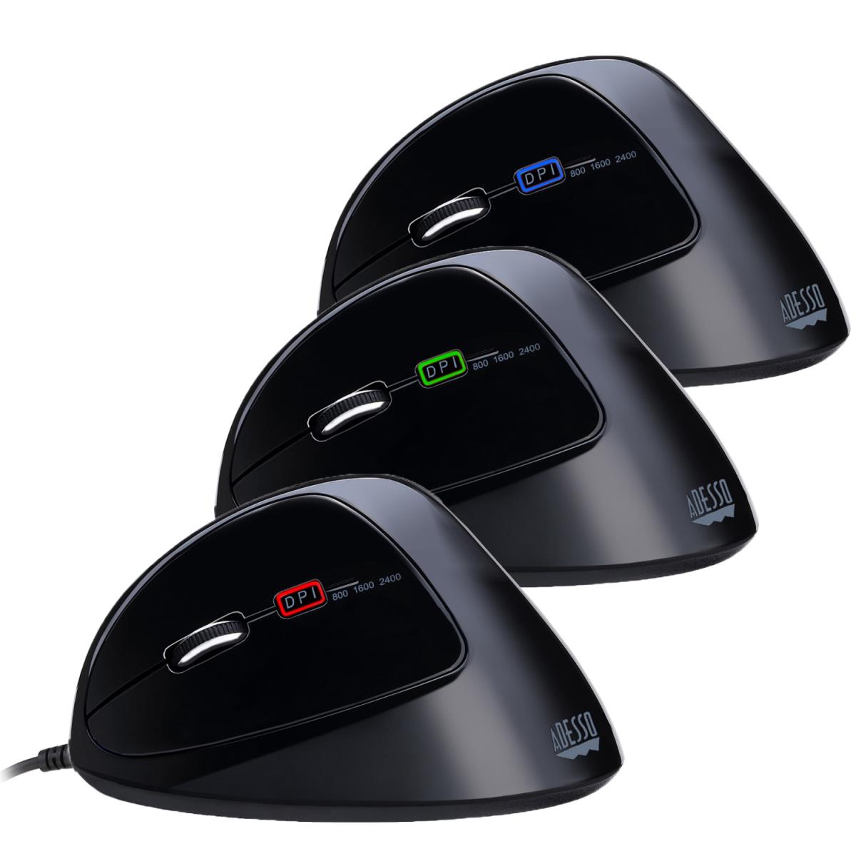 Imouse E7 Left-handed Vertical Ergonomic Programable Gaming Mouse With Adjustable Weight