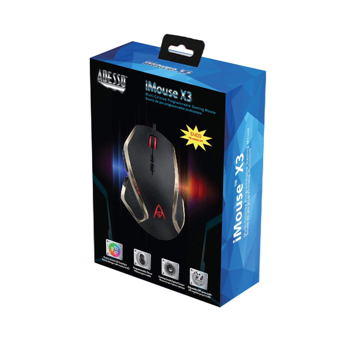 Imouse X3 Programable Gaming Mouse Withhot Keys & Switchable Color
