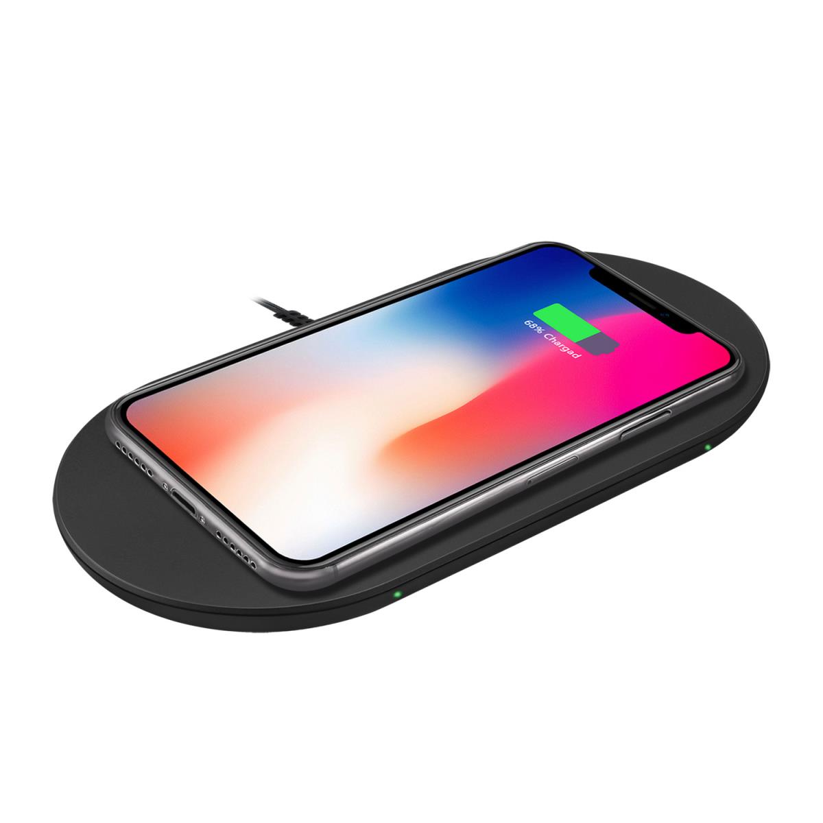 15w Max Dual Wireless 2 Coils Qi-certified Fast Charging Pad