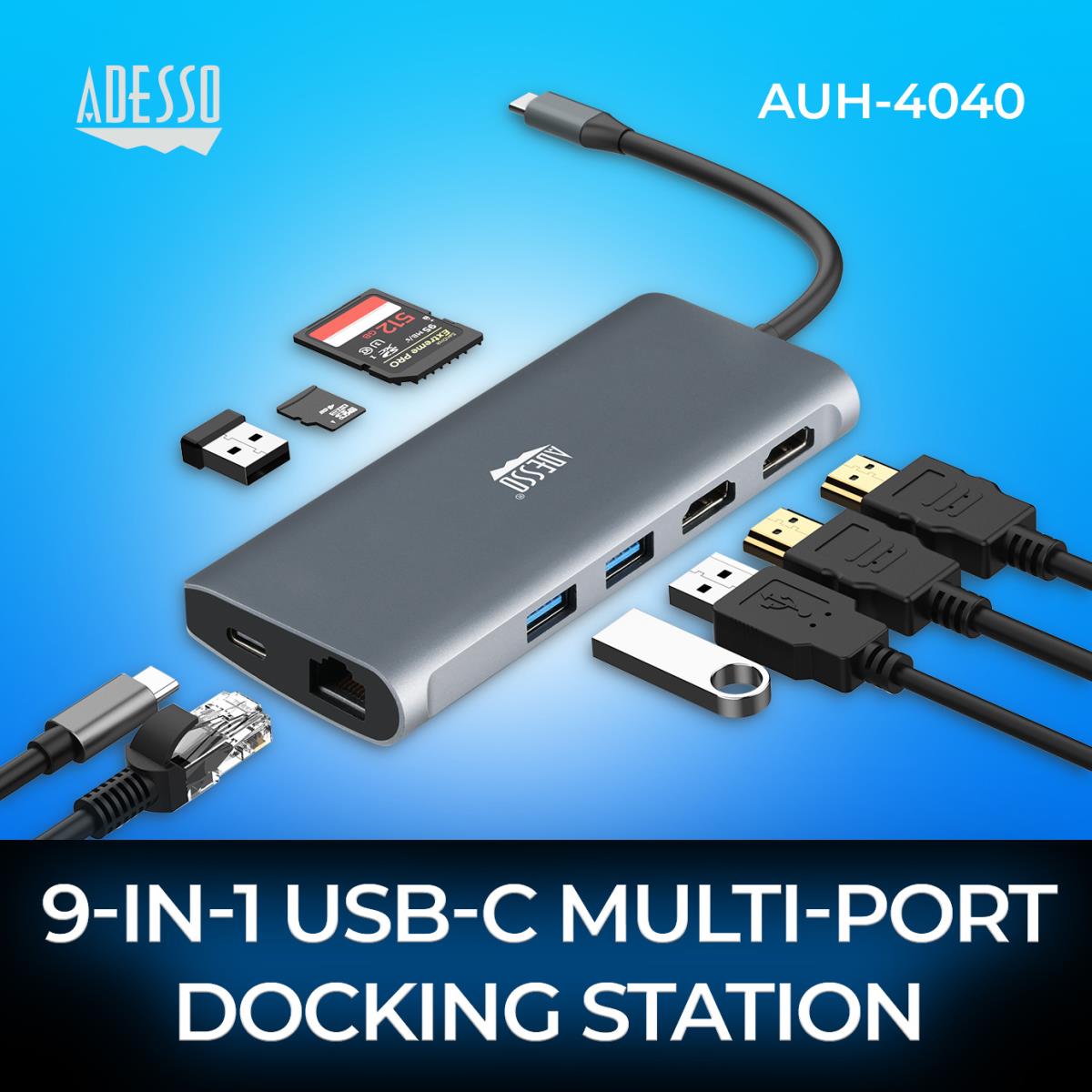 Docking Station 9-in-1 USB-c Multi-port