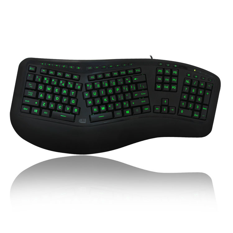 Ergonomic Gaming Illuminated Keyboard French Azerty Layout