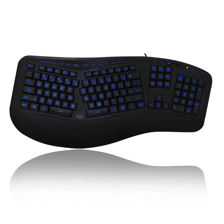 Ergonomic Gaming Illuminated Keyboard French Azerty Layout