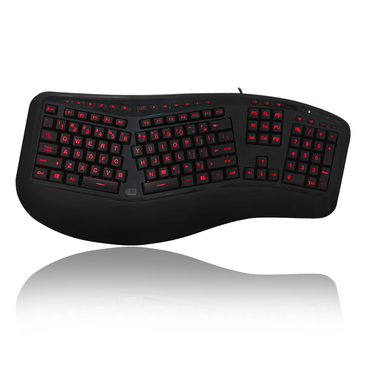 Ergonomic Gaming Illuminated Keyboard French Azerty Layout