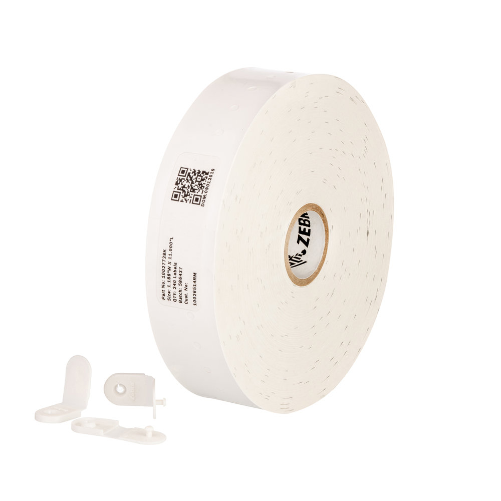 Wristband Polypropylene 30.2x279.4mm Dt Z-band Coated Permanent Adhessive 1in Core