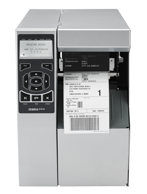 Zt510 - 104mm - 300dpi - USB And Serial And Ethernet And Bluetooth With Rewinder Including Peel