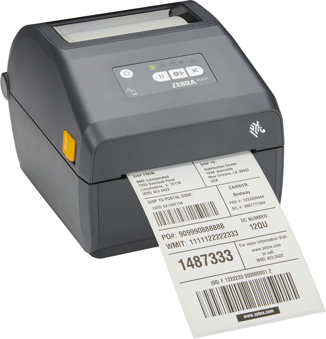 Zd421c - Thermal Transfer Cartridge - 108mm - 300dpi - USB And Ethernet With Tear Off
