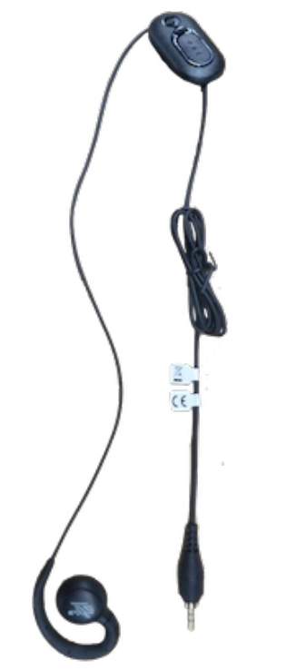 Headset  - Over The Ear - 3.5mm Wired - With Mic And Ptt Button With Clip Rotating Earpiece For Right  / Left Ear