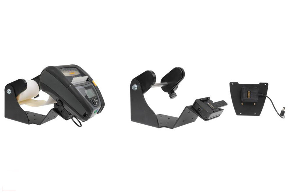 Printer Mount With Media Roller And Quick Release Power Dock For Zq630/qln420