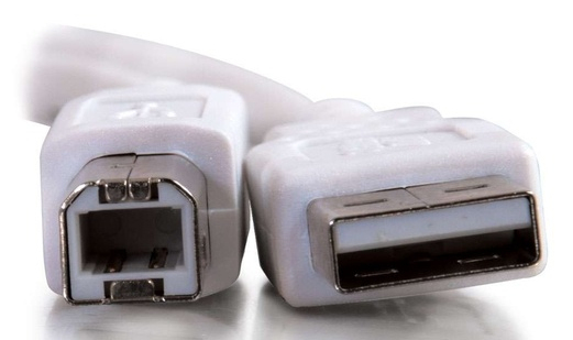 USB 2.0 A/B Cable - White 3m
