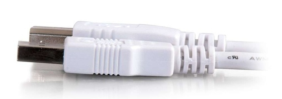 USB 2.0 A/B Cable - White 3m