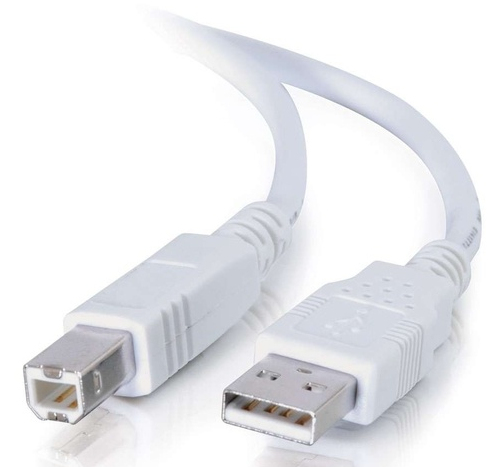 USB 2.0 A/B Cable - White 3m
