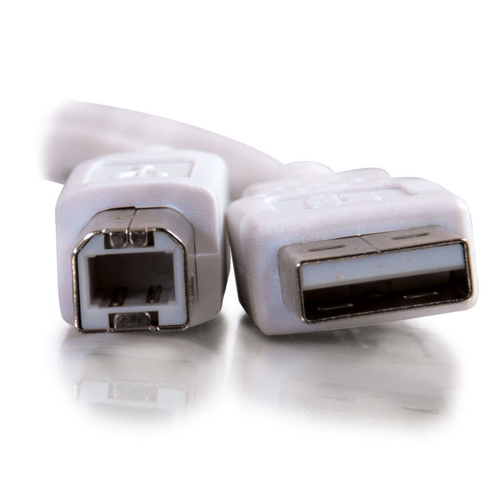 USB 2.0 A/b Cable White 2m