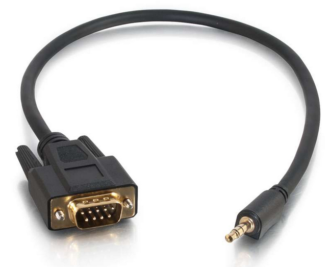 Velocity Db9 Male To 3.5mm Male Adapter Cable 50cm