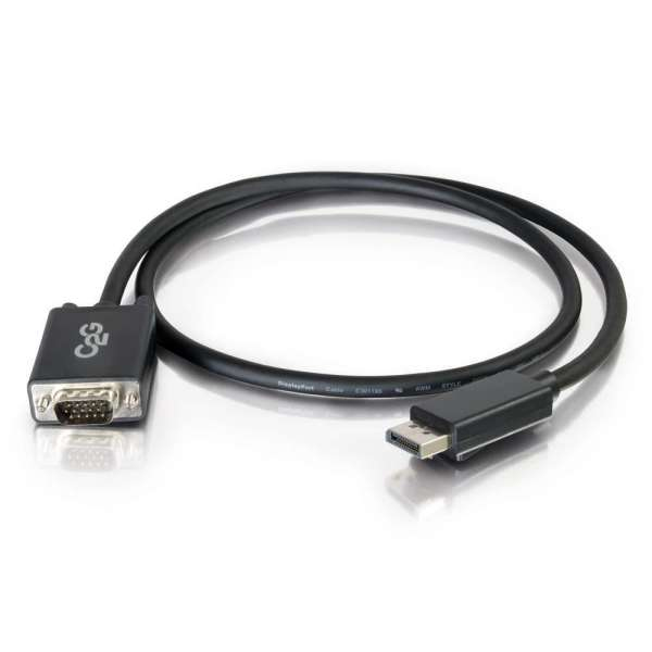 DisplayPort Male To Vga Male Adapter Cable Black 2m
