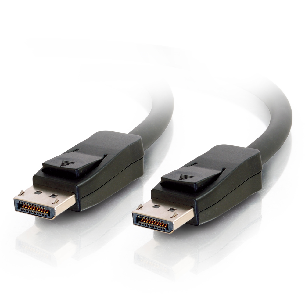 DisplayPort Cable With Latches M/m Black 5m