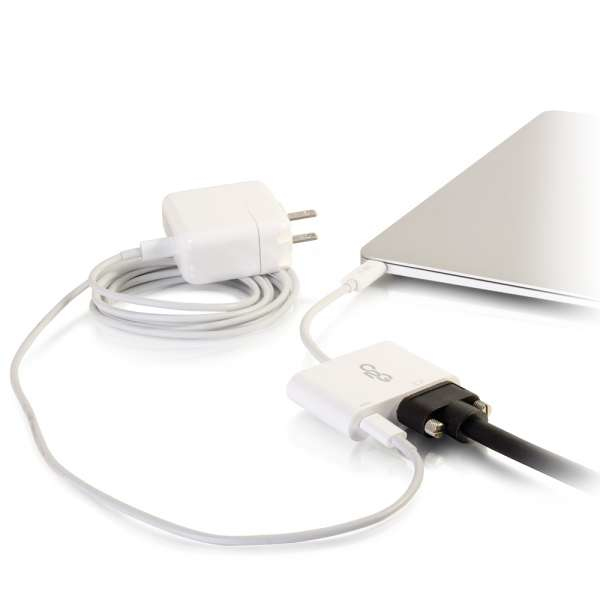 USB-C to VGA+USB-C Charging White