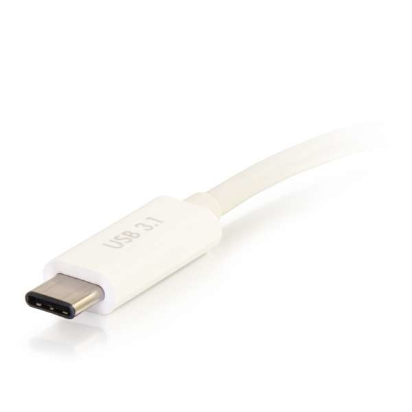 USB-C to VGA+USB-C Charging White