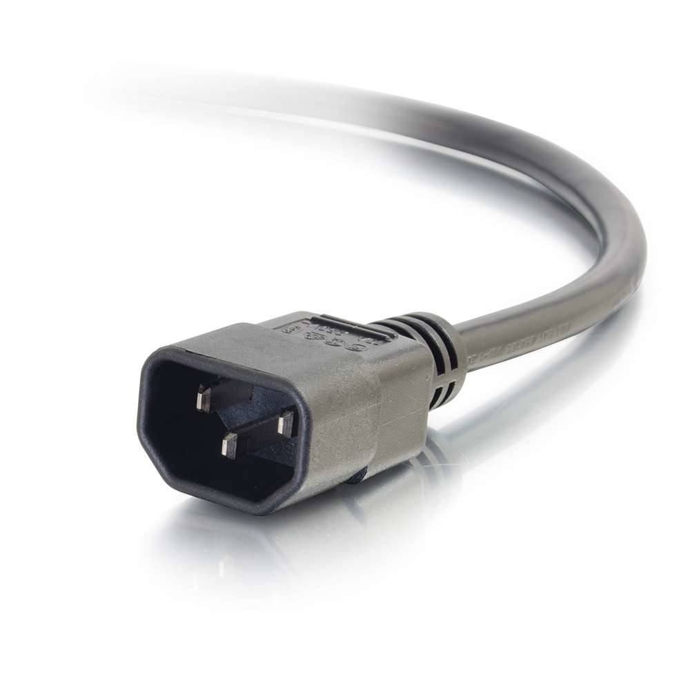 Locking C14 to C13 10A 250V Power Cord Black 2m