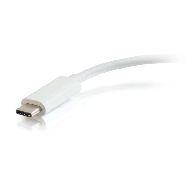 USB-C Ethernet And 3-Port USB Hub White
