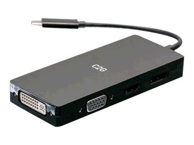 USB-C Multiport Adapter, 4-in-1 Video Adapter with HDMI, DP, DVI, VGA - 4K 60Hz