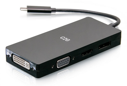 USB-C Multiport Adapter, 4-in-1 Video Adapter with HDMI, DP, DVI, VGA - 4K 60Hz