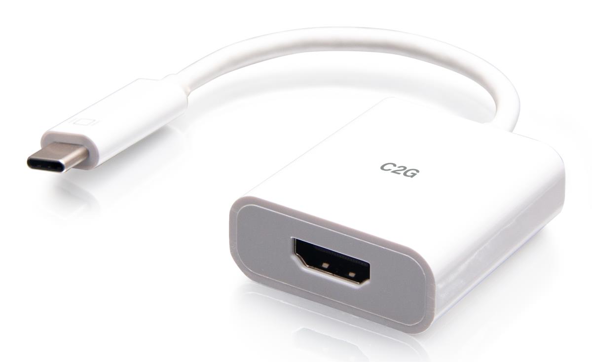 Adapter Converter - USB-C to HDMI Audio/Video - 4K 60Hz - White