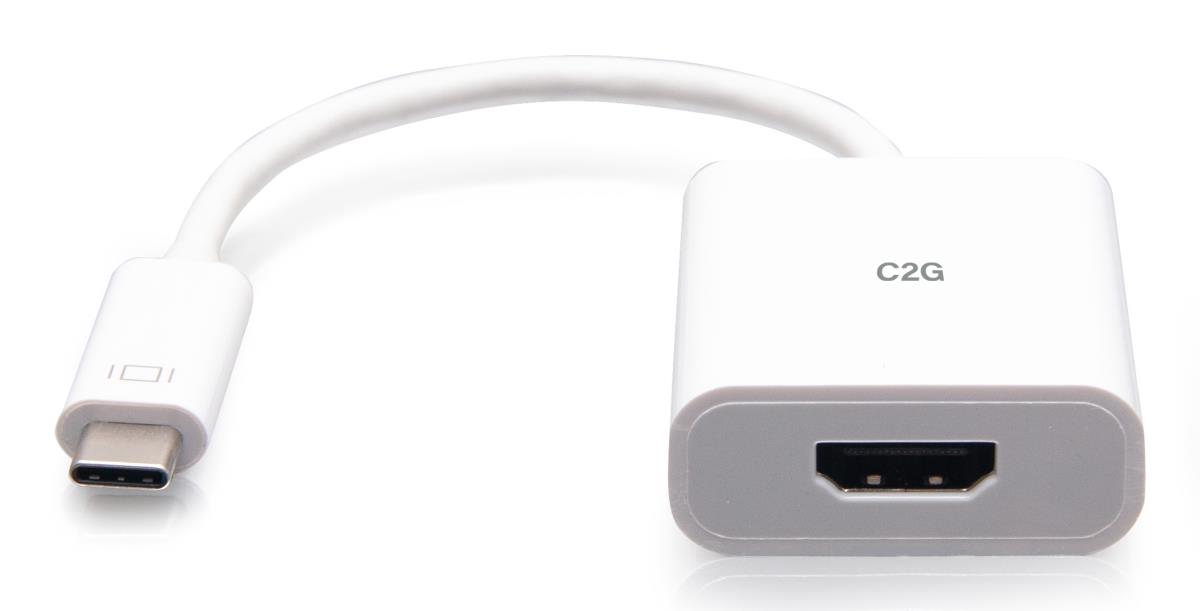 Adapter Converter - USB-C to HDMI Audio/Video - 4K 60Hz - White